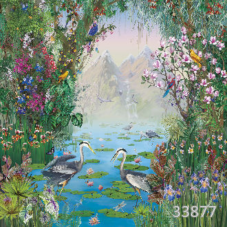 Lake and herons